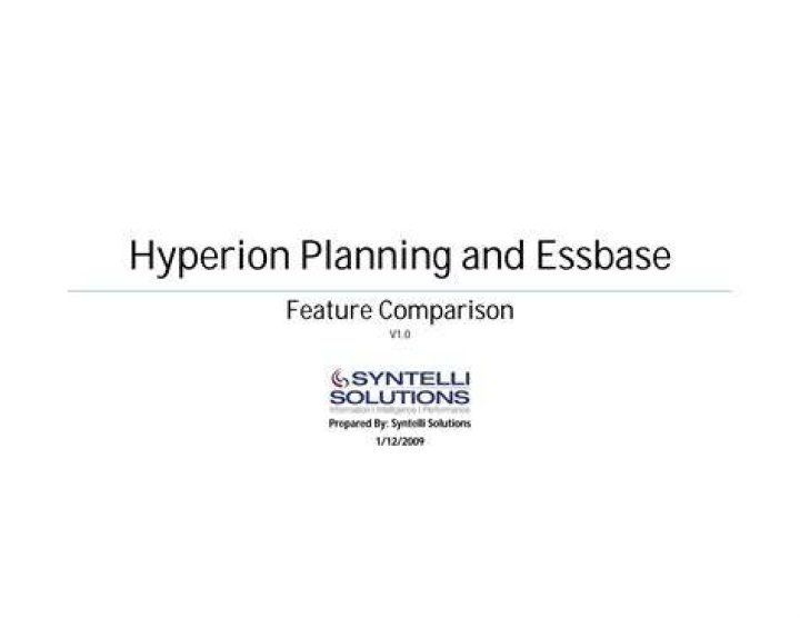 Are hyperion and essbase the same?