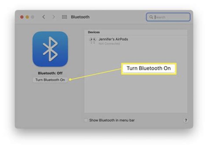 Can't turn bluetooth on mac?