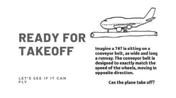 Can a 747 take off on a conveyor belt?
