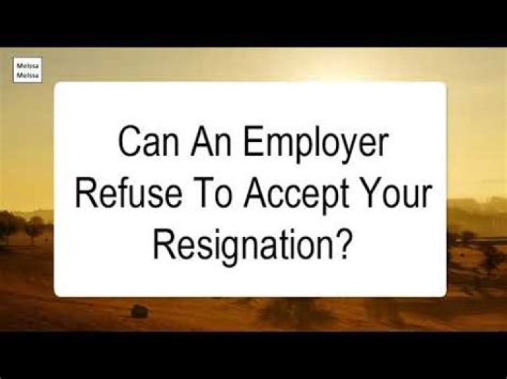 Can an employer refuse to accept a resignation philippines?