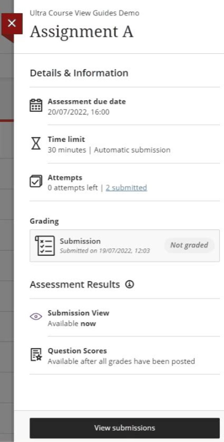 Can an instructor submit an assignment for a student in blackboard?