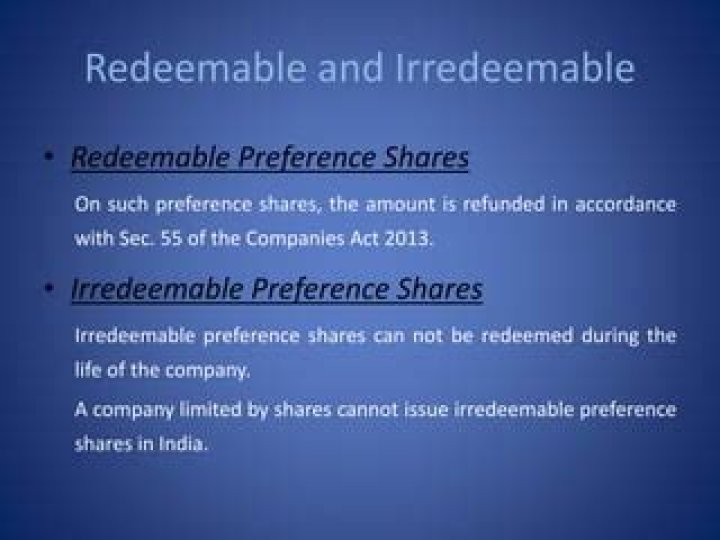 Can company issue irredeemable preference shares?