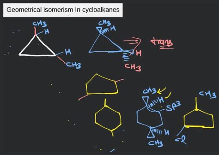 Can cycloalkanes have geometric isomers?