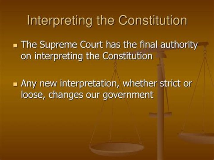 Has the final authority on interpreting the constitution?