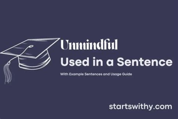 How can you use unmindful in a sentence?