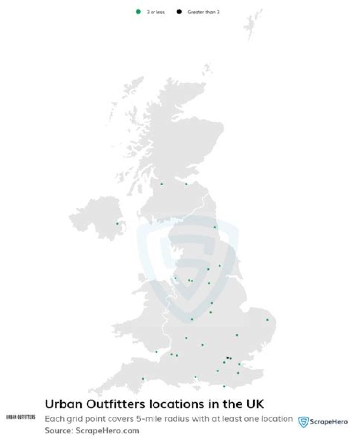 How many urban outfitters stores are there?