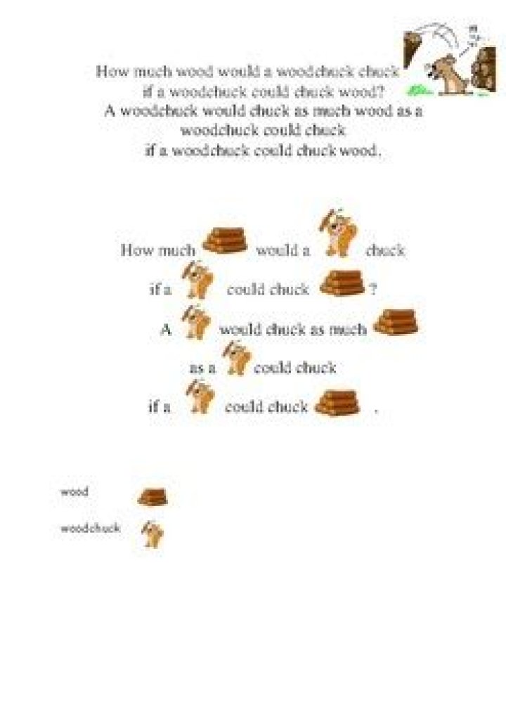 How much wood could a woodchuck chuck answer?