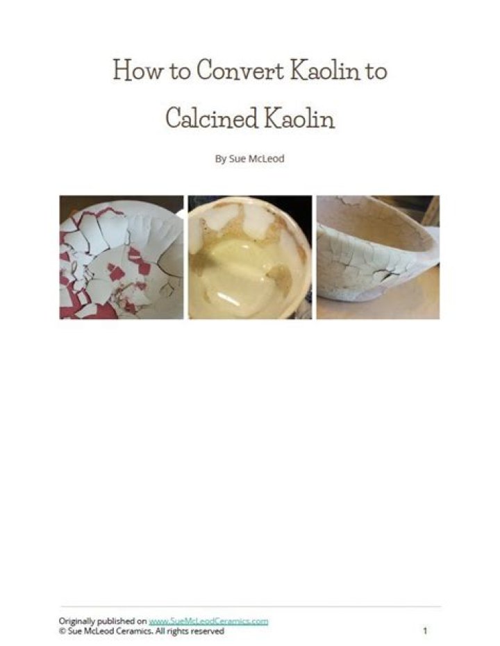 How to calcined kaolin?