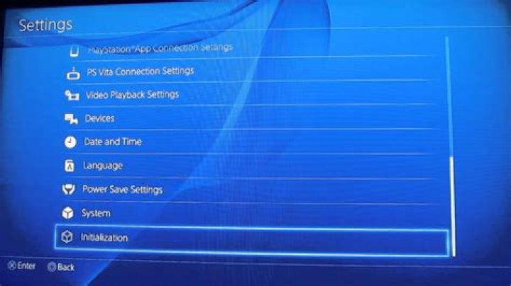 How to factory reset ps4?