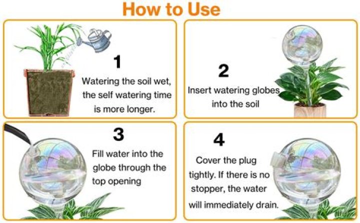 How to fill watering globes?