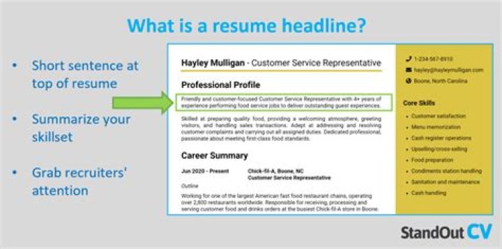 How to headline a resume?