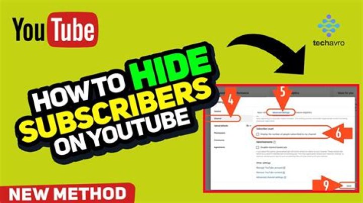 How to hide subscribers on youtube?
