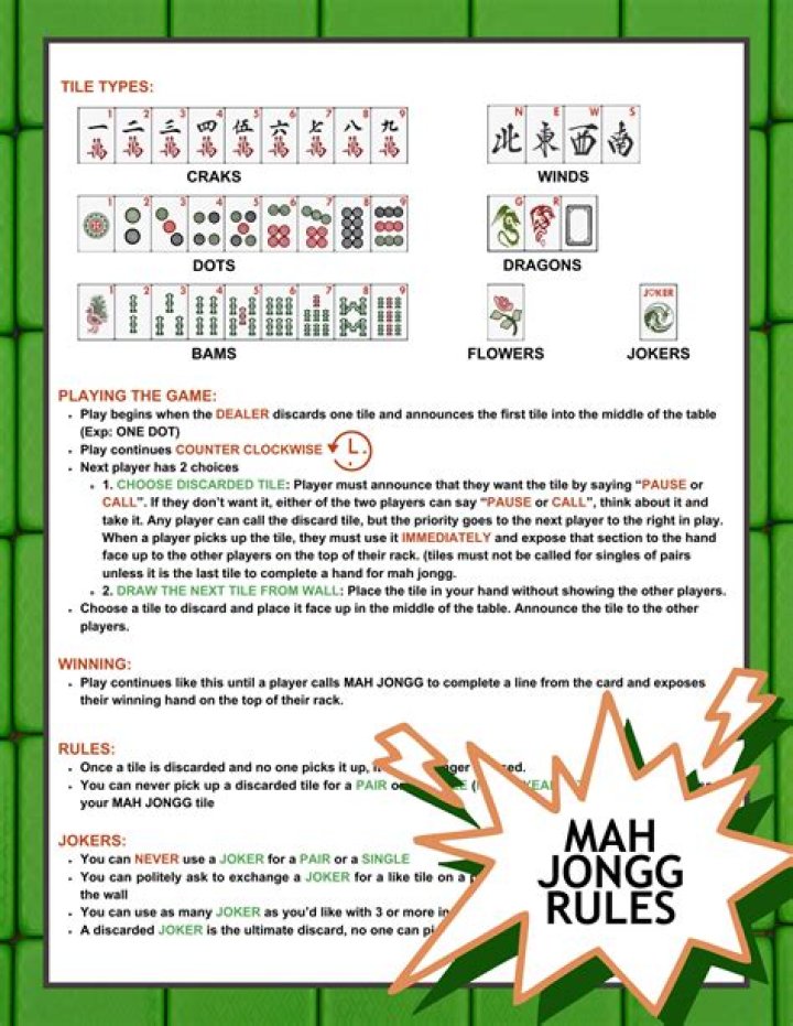 How to play american mahjong?
