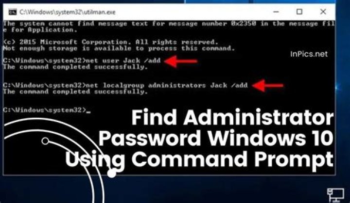 How to see administrator password in windows 10?