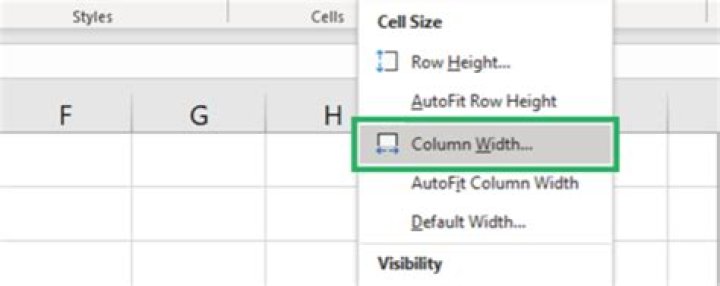 In excel how do you widen a column?