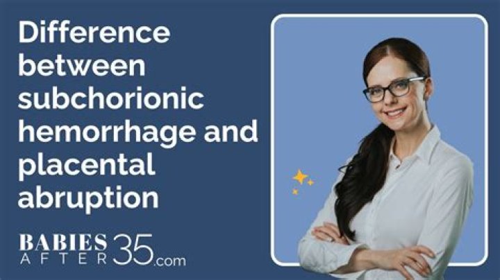 Is subchorionic hemorrhage the same as placental abruption?