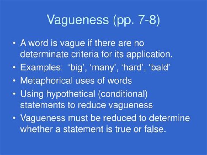 Is there a word vagueness?