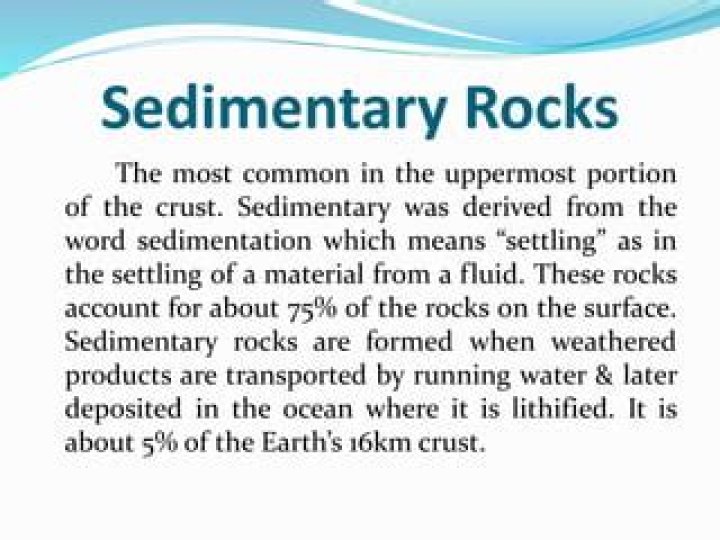 Was derived from the word sedimentation which means?