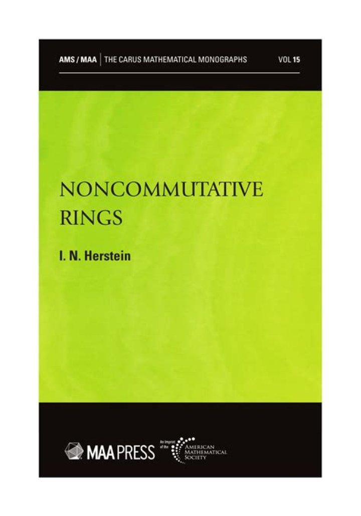 What are noncommutative rings?