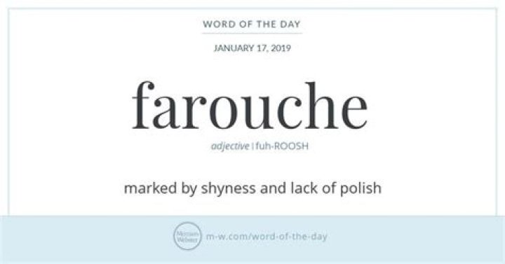 What does farouche in french mean?
