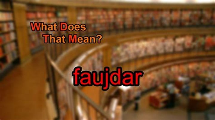 What does faujdar mean?