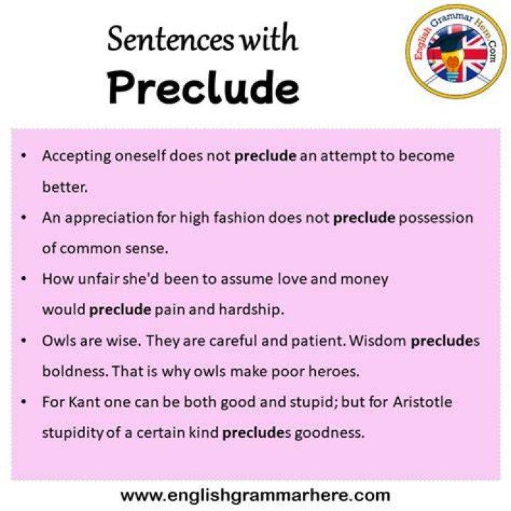 What does not preclude mean?