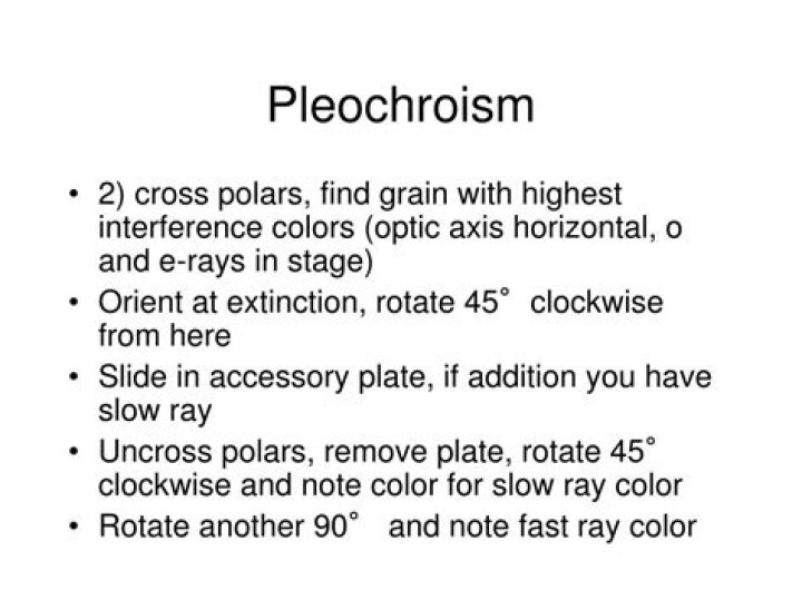 What does pleochroic mean?