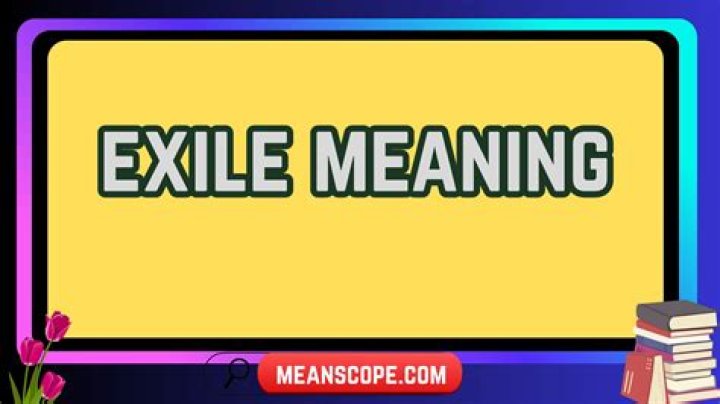 What does self exile mean?