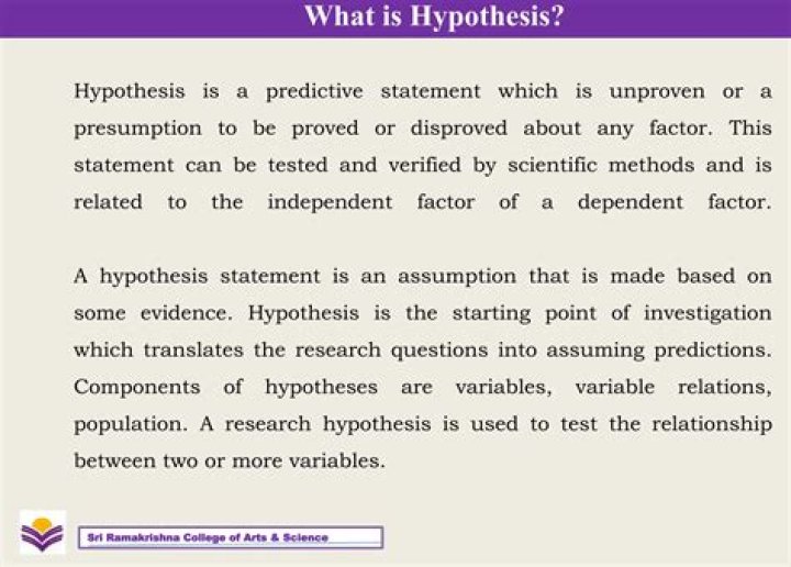 What does the hypothesis?