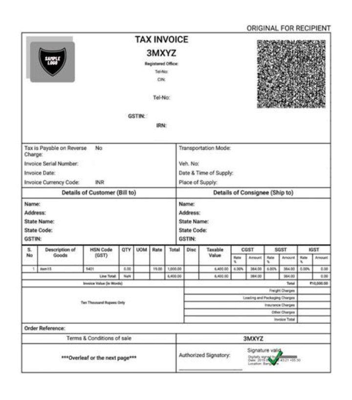 What is digitally signed invoice?