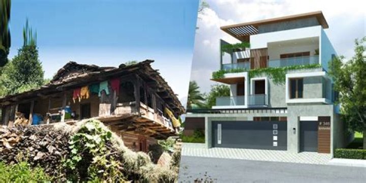 What is kutcha house and pucca house?