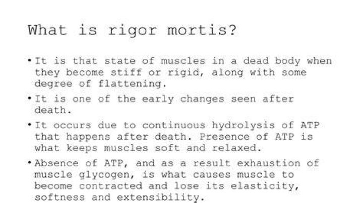 What is rigor mortis and why does it occur?