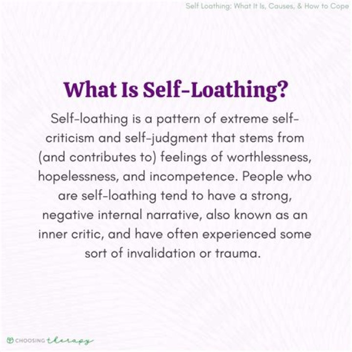 What is self loathing?