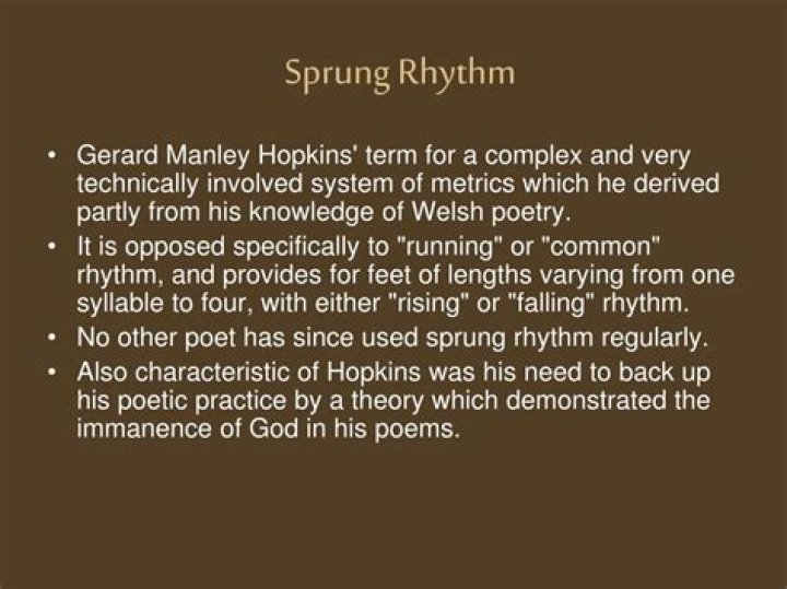 What is sprung rhythm?