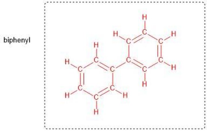 What is the point group for biphenyl?
