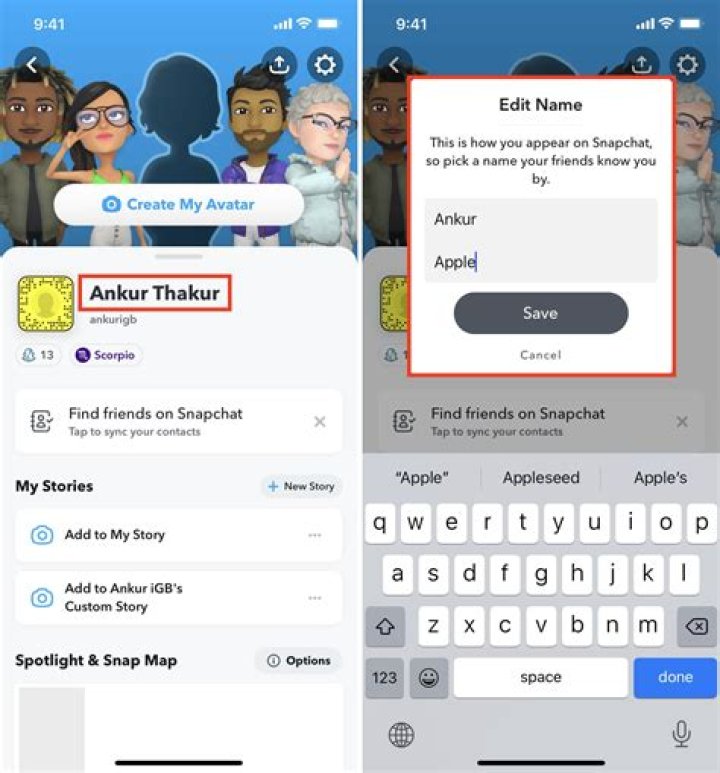 What is written after username in snapchat?