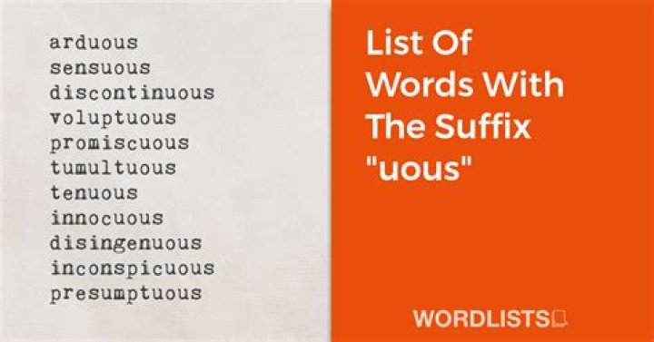 What words have uous in them?