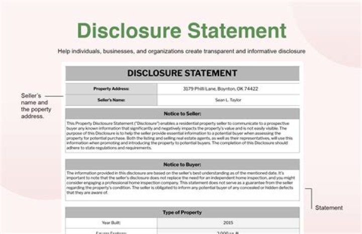 Whats a disclosure statement?