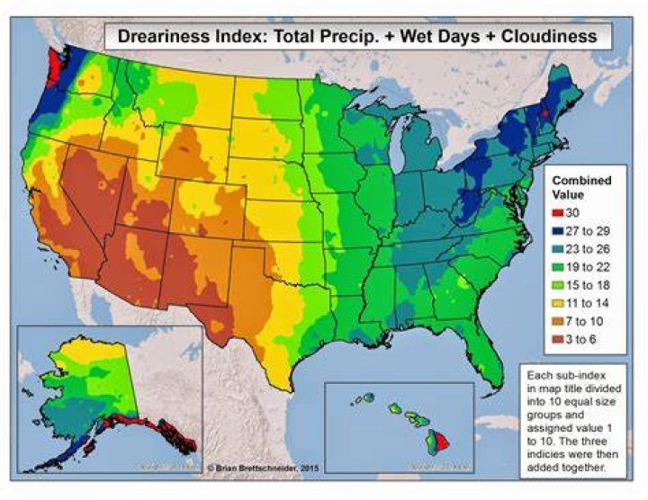 Whats the cloudiest state?