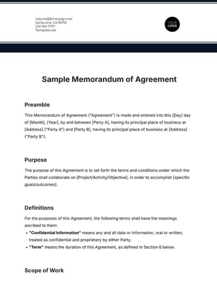 Whats the definition of memoranda?