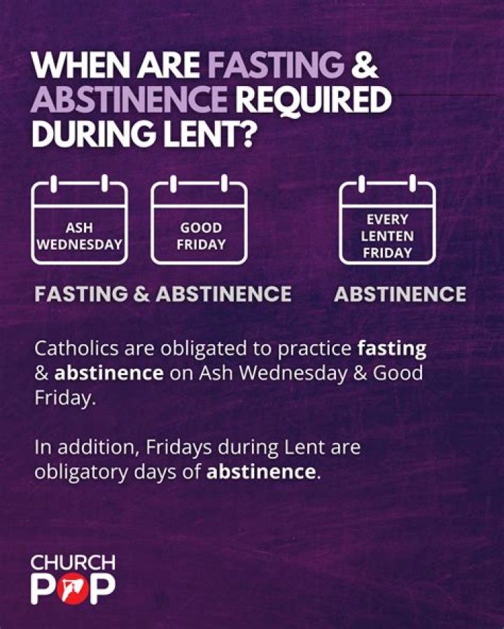 When does abstinence for lent end?