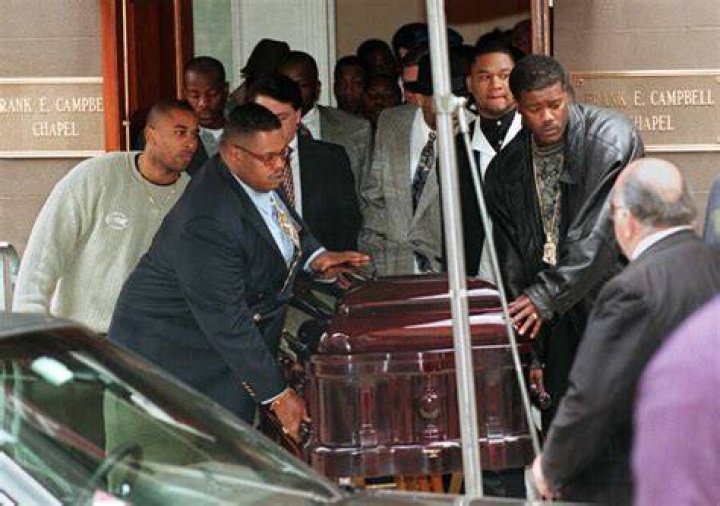 When was biggie's funeral?