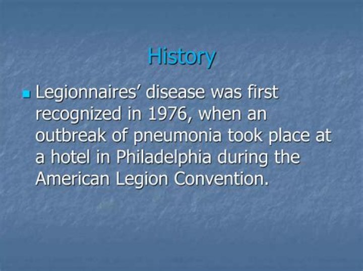 When was legionnaires disease?