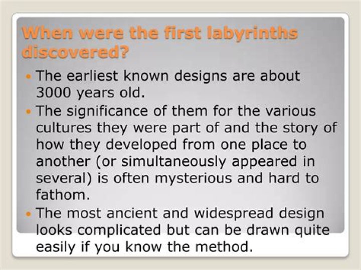 When were labyrinths invented?