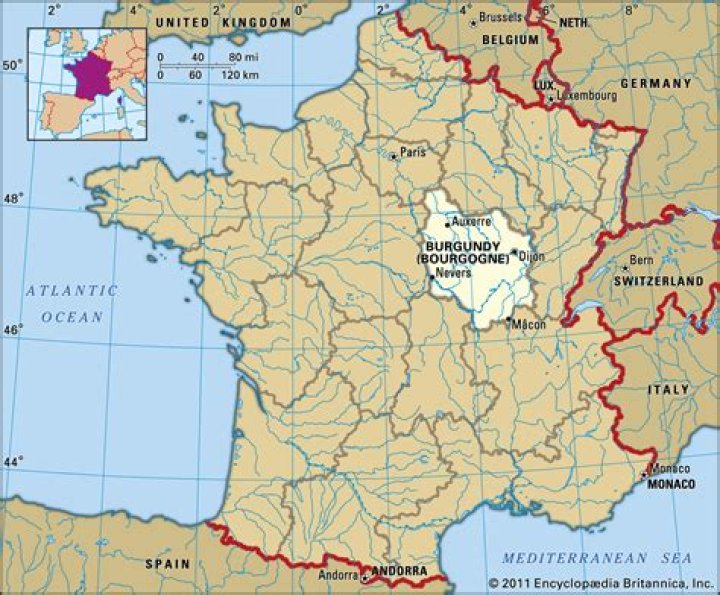 Where is burgundy located in france?