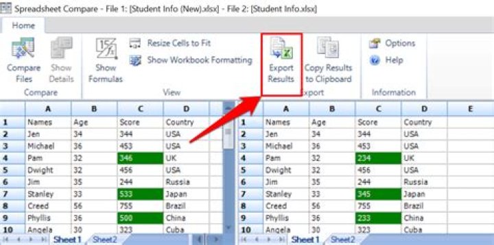 Where is spreadsheet compare?