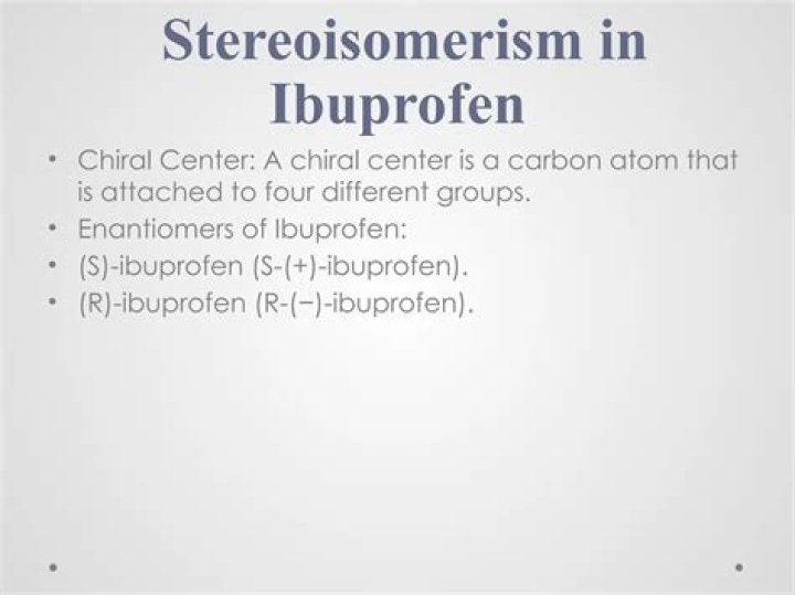 Where is the chiral center in ibuprofen?