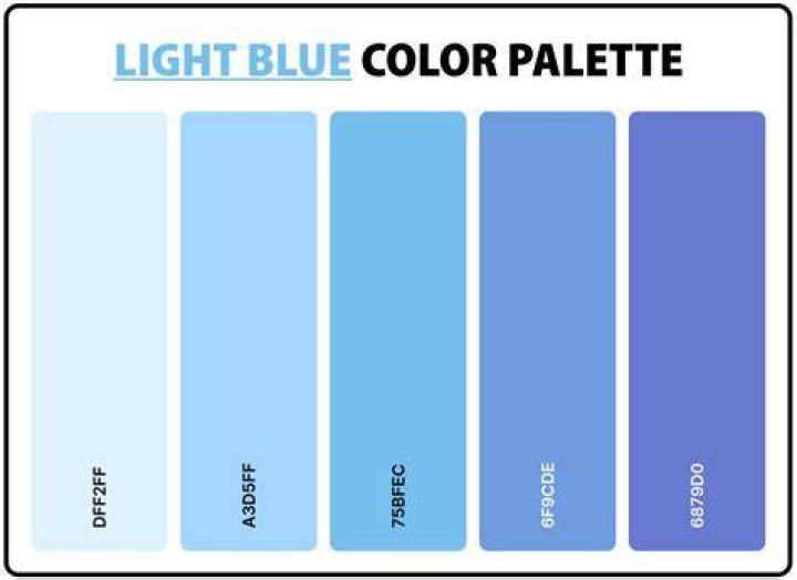Which colour is light blue?