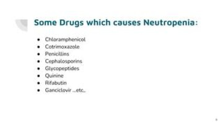 Which drugs can cause neutropenia?