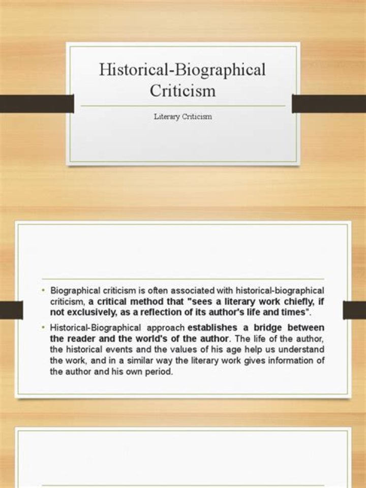 Who created biographical criticism?